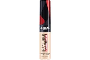 L’Oréal Paris Infallible Full Wear Concealer, One-Swipe Full Coverage, Matte Finish, Waterproof, Transfer-Resistant, Longwear