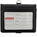 Cmxsevenday A7911 Folding PU Leather ID Card Holder with 2 ID Window and 3 Card Slots, Horizontal Style - Black