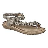 Boulevard Womens/Ladies Toe Post Flower Design
