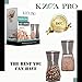 KZOA-PRO Stainless Steel and Glass Adjustable Ceramic Salt and Pepper Mill Set with Cleaning Brush
