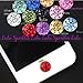 8 Rhinestone Bling Crystal Diamante home button stickers fits Apple ipad air iphone 6 5/5s 4/4s 3g 3gs ipod touch 4 Plus free stylus