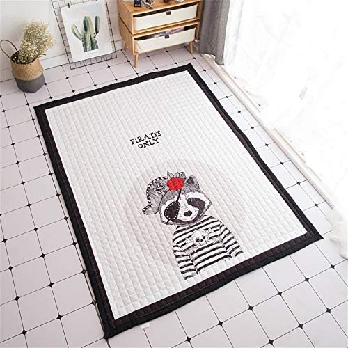Zinsale Large Thicken Baby Playmat Cotton Floor Gym Nursery Activity Pad Crawling Mat (Pirate Bear)