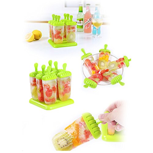 Couteaux Et Ustensiles De Cuisine Moules A Glace Napravi Rs Tofree 6 Pcs Popsicle Moule Reutilisable Ice Pop Maker Sans Bpa Baton De Creme Glacee Moule