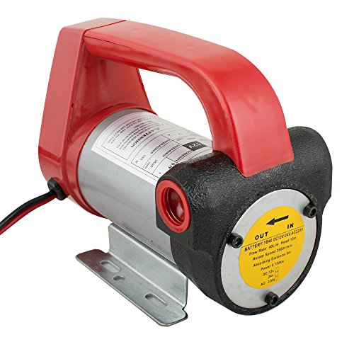 Genmine 12Volt Diesel Oil Fuel Transfer Pump 110V Electric Pump Oil Fuel Transfer Extractor Pump Suction Lift 155W For Biodiesel Kerosene