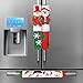 Vezfinel Kitchen Appliance Snowman Handle Covers, Christmas Home Decorations Set for Holiday Idea Gifts,Refrigerator Microwave Oven or Dishwasher Xmas Decor (3-Santa)