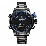 Gute WEIDE Men Military Watch 3ATM LED Digital Analog Dual Time New Sports Quartz Wristwatches