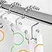 theBathMart Stainless Steel Double Glide Shower Curtain Hooks, Polished Chrome, Set of 12