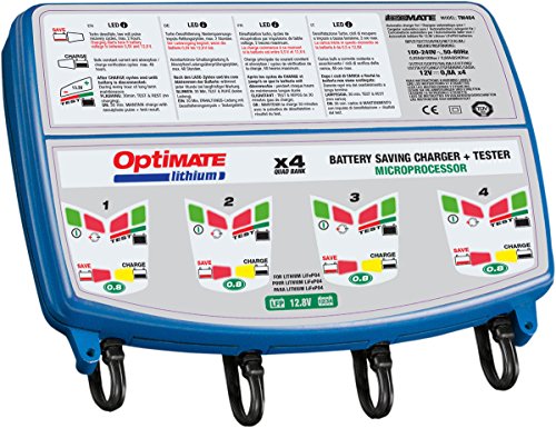 TecMate - TM485 - OptiMate Lithium 0.8A X4 Battery Charger