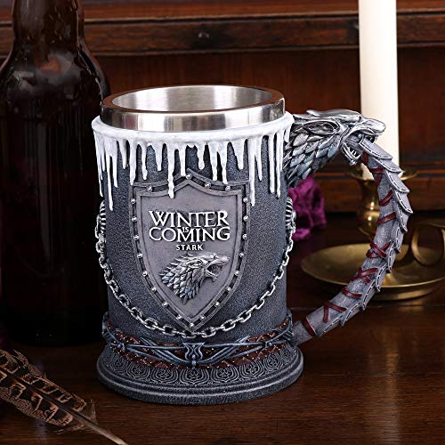 Nemesis-Now-House-Stark-Bierkrug-Game-of-Thrones-20-cm-Schwarz