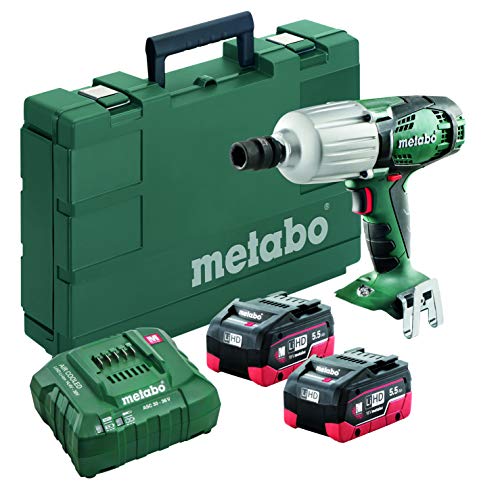 Juego de llave de impacto cuadrada de 18 V 1/2 de Metabo 5.5Ah