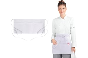 Avalon Kitchen Server aprons with 3 Pockets - Waitress Apron - Waist apron 24x12 Inches Made from 100% Polyester half apron
