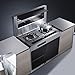 BONTEK Silicone Stove Burner Covers Gas Stove Counter Protector Dish Washer Safe Black 2 Pack