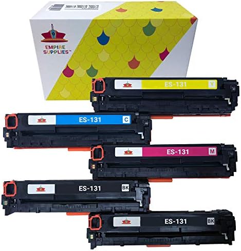 Empire Supplies Remanufactured 5-Pack for Canon 131 Toner Cartridges (2x Black,1 Cyan,1 Magenta,1 Yellow) for Canon for use with Canon Color imageCLASS MF8280Cw i-SENSYS LBP-7110cw i-SENSYS LBP-7100cn