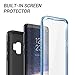 YOUMAKER Galaxy S9 Case, Metallic Blue with Built-in Screen Protector Heavy Duty Protection Shockproof Slim Fit Full Body Case Cover for Samsung Galaxy S9 5.8 inch - Blue/Black