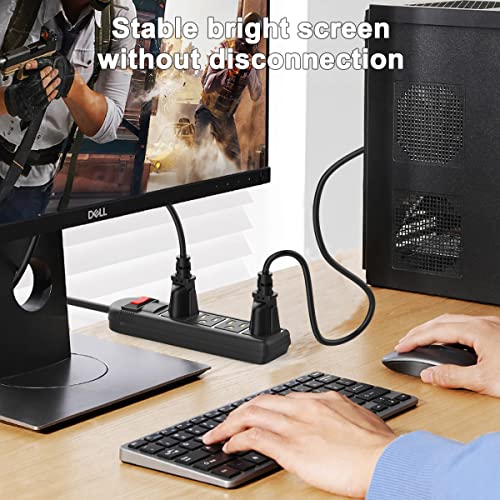 Computer Monitor TV Replacement Power Cord, 18 AWG 3 Prong AC Power