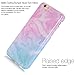 BAISRKE iPhone 6 6s Case, Pink Blue Marble Creative Design Slim Flexible Soft Silicone Bumper Shockproof Gel TPU Rubber Glossy Skin Cover Case for Apple iPhone 6 6s 4.7 inch