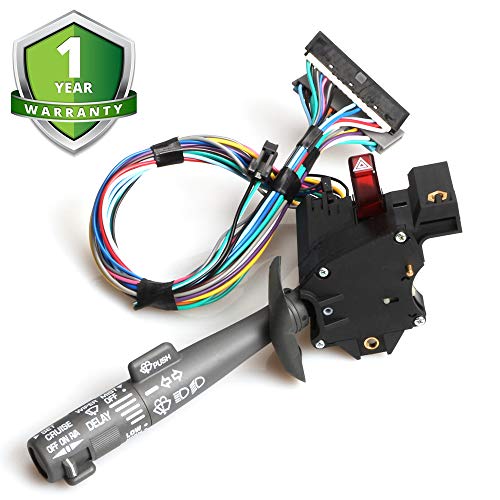Turn Signal Multi-Function Combination Switch 26100985 2330814 26036312 with Turn Signal,Wiper, Washers, Hazard Switch, Cruise Control for Chevy Tahoe, Blazer, Suburban, K1500, Sierra and more