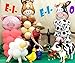 KREATWOW Farm Animal 1st Birthday Party Supplies Decorations Animal Mylar Balloons One Banner for Barnyard First Birthday Decor