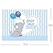 MEHOFOTO Photo Background Cute Blue Stripe Prince Boy Baby Shower Balloon Elephant Love Party Backdrops Banner for Photography 7x5ft