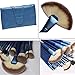 Professional 24pcs Blue Cosmetic Makeup Brushes Kit Toiletry set + Leather Case