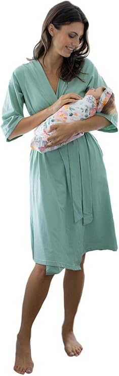 baby be mine robe and swaddle set