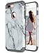 ULAK Slim Case for iPhone 7 Plus, Dual Layer Anti-Scratch Protective Hybrid Hard Back Cover and Soft Shock-Absorption TPU Bumper Case for Apple iPhone 7 Plus 5.5 inch, Marble Pattern
