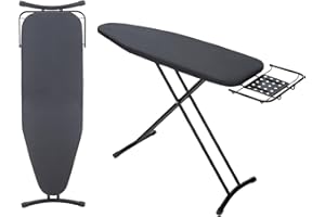Ironing Board 48x15 with Retractable Iron Rest, RAINHOL Heavy Duty Full Size Iron Board, Sturdy Wide Ironing Boards with Thic