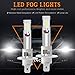 TUINCYN 1600Lm H1 LED Fog Light Bulbs Replacement 6500K White Extremely Bright High Power 80W CSP Chips DRL Daylight LED Bulb DC 12V-24V (2-Pack)
