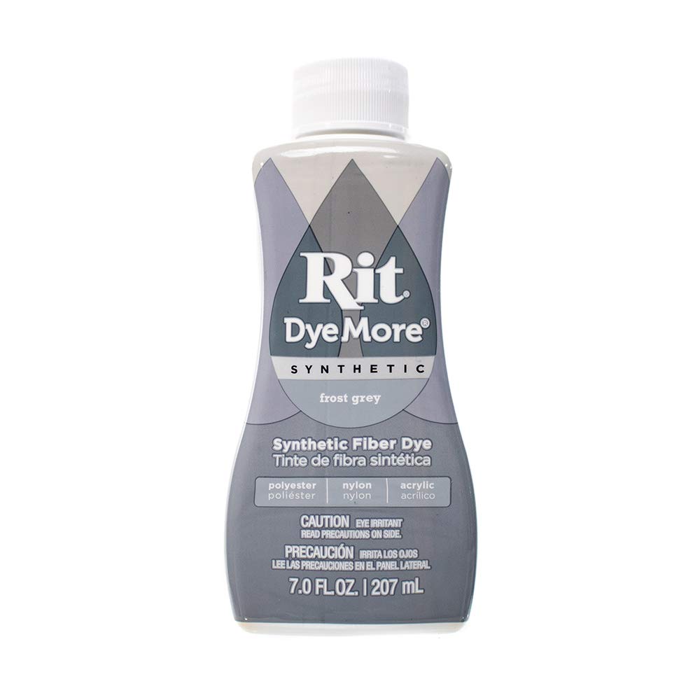 Synthetic Rit Dye More Liquid Fabric Dye – Wide Selection of Colors – 7 Ounces - Frost Gray