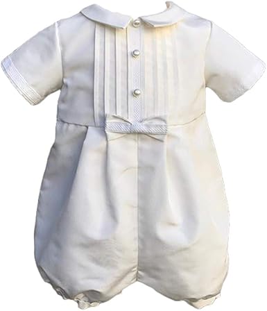 baby boy christening romper outfit
