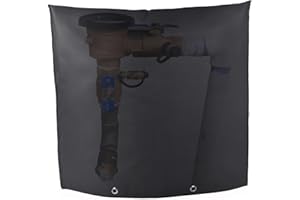 Quoyiyo Outdoor Backflow Preventer Insulation Cover -Insulated Pouch for Winter Pipe Freeze Protection, Winter Pipe, Water Sprinkler Valve Box, Meter or Controller (30 " W x 26 " H,Black)