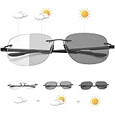 YIMI Photochromic Bifocal Reading Glasses for Men Women UV Sun Readers Computer Anti Blue Light Far and Near Dual Use Glasses