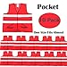 Lavori-AK Orange Safety Vests 10 Pack,Reflective High Visibility Construction Working Vest for Men,Woman,Pockets,Hi Vis Mesh and Neon Silver Strip