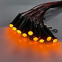 Gebildet 10pcs LED Plastic Indicator Pilot Light