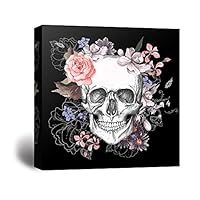 Canvas Wall Art Skull Art Canvas Prints Home Artwork Decoration for Living Room,Bedroom - 12x12 inches