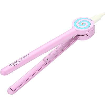 Deogra Mini Hair Straightener for Short Hair, USB Pencil Flat Iron for Pixie Haircut, 4/10 Inch Travel Size Small Straightening Iron with Tourmaline Ceramic Floating Plate, Portable Curling Iron Pink