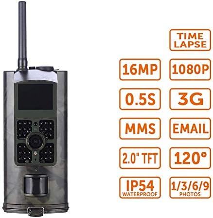 LXYFMS Hunting Camera Wildlife Camera Trail Game Camera 1080P 16MP HD Night Vision With 30 Black LED IP54 Waterproof 3G Hunting Reconnaissance Surveillance Camera