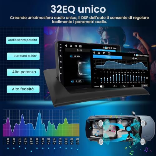 NHOPEEW 4+64G Car Stereo for BMW X3 E83 2004-2012 - 9 Inch Android Stereo with Wireless Carplay and Android Auto - Mirror Link Steering Wheel Controls Split Screen+ Rear Camera and Microphone