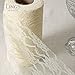 Ling's Moment Cream Lace Ribbon Roll 6 Inch x 24 Yards for Burlap Lace Table Runner Boho Vintage Woodland Greenery Wedding Bridal Baby Shower Party Decor Decorations