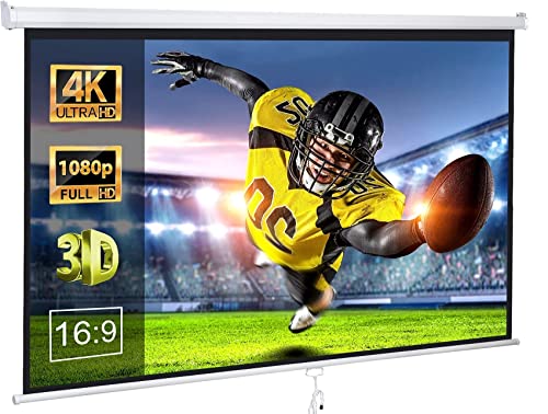 ZENY Projector Screen Pull Down 100 Inch 16:9 HD