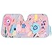 Flower Drawing Pretty in Light Pink Front Windshield Sun Shade - Accordion Folding Auto Sunshade for Car Truck SUV - Blocks UV Rays Sun Visor Protector - Keeps Your Vehicle Cool - 58 x 28 Inch