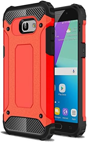 Mibim Samsung Galaxy A5 2017 Case Shock Absorption Hybrid Dual Layer PC & TPU Protective Cover Case for Samsung Galaxy A5 2017 (Red)