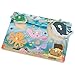 KidKraft Wooden Underwater Friends Peg Puzzle, (6 Piece)