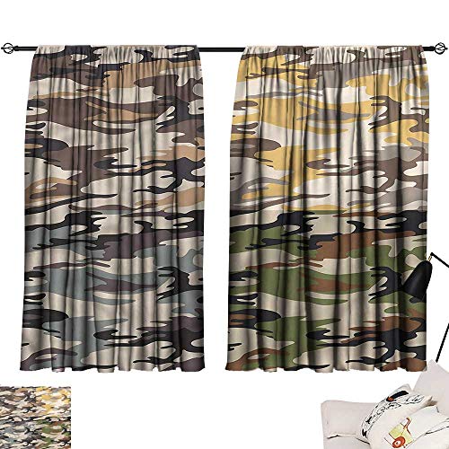 Jinguizi Drapes Draperies Darkening Curtains Camo Different