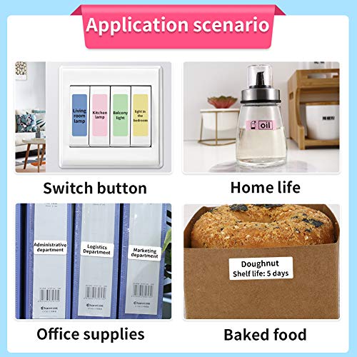 Label Printer，D11 Mini Smart Label Maker with Bluetooth Thermal Label Printer Machine (1 Roll Paper, D11 Label Printer)