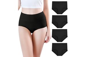 wirarpa Women's High Waist Modal Viscose Underwear Ladies Soft Breathable Full Brief Panties