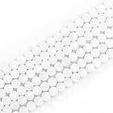 8mm Natural Gemstone White Jade Round Loose Beads for Jewelry Making DIY Bracelet Necklace (45-48pcs/strand)