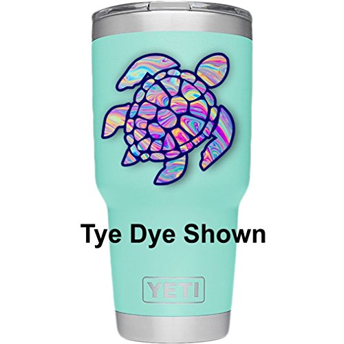 3 inch Sea Turtle Sticker for Laptops CupsTumblers Cars and Trucks any smooth surface (cyan dream)