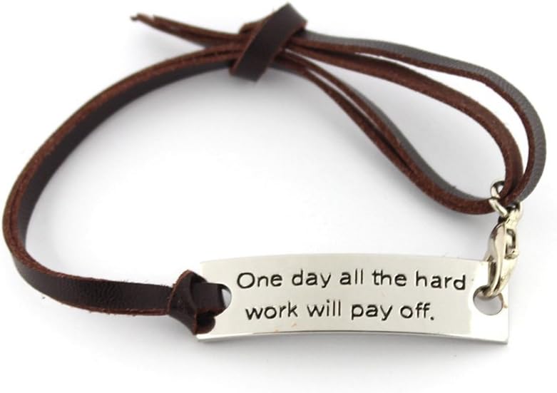 Elefan Cornelia More Option Writting Inspirational Adjustable Leather Bracelet Birthday Gift Valentine's Day Gift