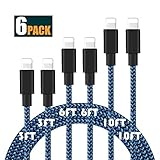 JR TECHNIK Lightning Cable, iPhone Charger Nylon Braided Fast Charging & Syncing Cords Compatible with iPhone XR XS 8 7 6 5 and More
